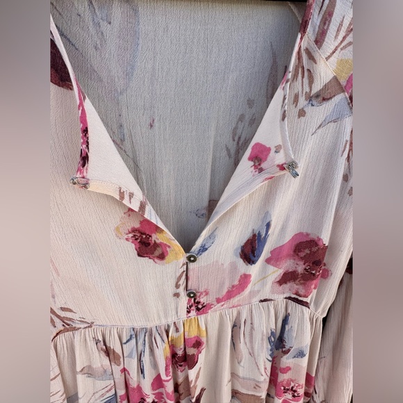 Billabong Until Tomorrow Floral Dress White & Pink Short Mini Casual Dress - Picture 10 of 16